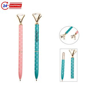 Powder Point Large Diamond Twist Metal Ballpoint Pen