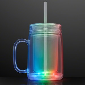 LED Mason Jar Travel Cup - Domestic Print