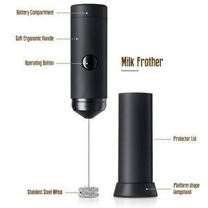 Double Whisk Electric Foam Maker For Bulletproof Coffee W/ Stand