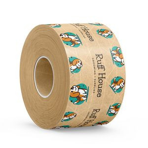Water-Activated Reinforced Packaging Tape, Brown (450' x 3" w/4" Repeat)