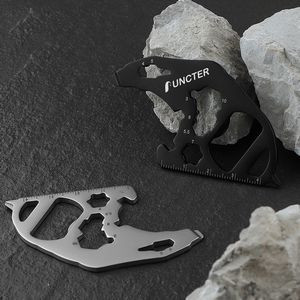 15 in 1 Stainless Steel Bear Shape Keychain Multitool