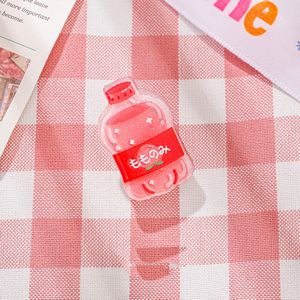 Bottle Shaped Acrylic Album Memo Clip Bag Binder Sealing Clip Food Bag Clamp-Two Sides Imprint