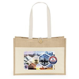 Riley™ Jute Tote - ColorVista