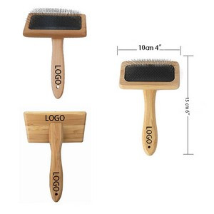 6" Wooden Pets Grooming Brush Massage Comb W/Steel Needle for Dogs/Cats Open Knot Teddy Hair