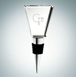 Trapezoid Shape Optical Crystal Wine Stopper