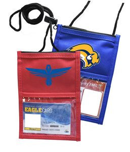 Red Classic Event Pouch w/Top Zipper & Adjustable Cord