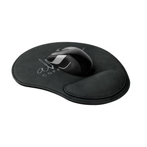 Leatherette Mouse Pad - Black/Silver