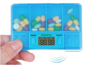 Four Grid Digital Pill Box w/Timer Alarm