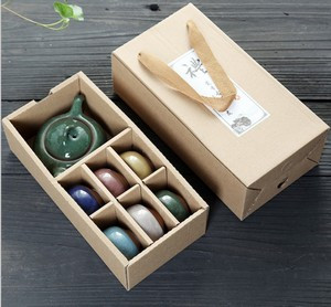 Ceramic Colorful Ice Crack Glaze Tea Set