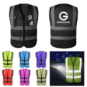 Reflective Safety Vest with Pouch
