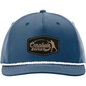 Richardson #258 Five Panel Rope Cap w/Leatherette Adhesive Patches or Embroidery