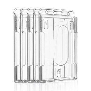Clear Vertical Badge Holder With Thumb Slot