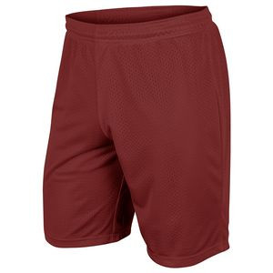 Cardinal Red Blank - Dynamic Tricot Mesh Short w/9" Inseam - Stock