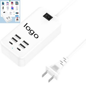 Power Strip with Type-C USB & AC Outlets