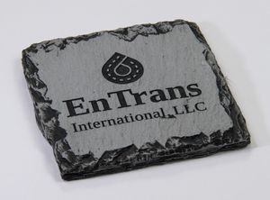 Square Slate-Texture Coaster w/Wash