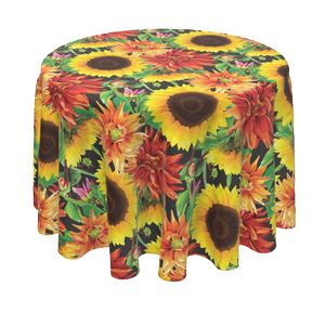 Throw Style Tablecloths for Round Tables