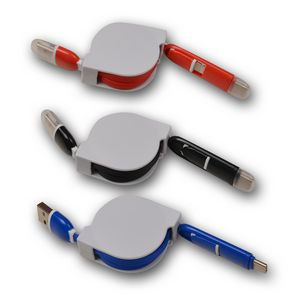3 in 1 Micro/TypeC/Apple Retractable Charging/Sync Cable