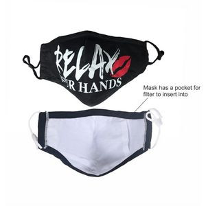 Custom Imprint Cotton Mask 3 Layers With Pocket For Filter