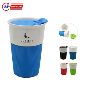 Creative Silicone Ceramic Cup w/ Lid