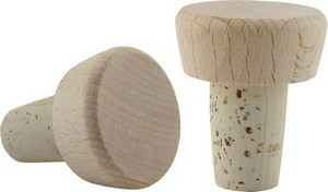 2 Piece Wood-Top Bottle Corks on a Card