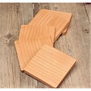 Natural Beech Wood Square Coaster