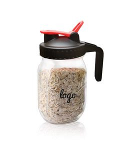 Large Glass Jar Beverage Pitcher