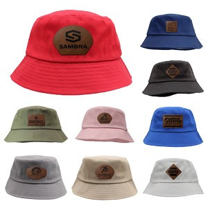 Seeker Bucket Hat, Leather Patch - Laser Engraving