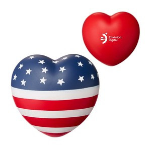 Patriotic Heart Shape Stress Reliever