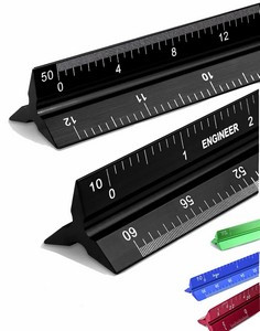 6" Small Pocket Engineering Aluminum Triangular scale Ruler