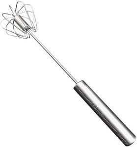 Hand Push Egg Whisk, Stainless Steel, Blender , Egg Beater, Milk Frother, Mixer Stirrer 14inch