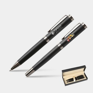 Titus® Wavy Pattern Luxury Signature Pen Set – Ballpoint & Rollerball Duo with Gift Box