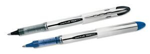 Uni Ball Vision Elite Capped Rollerball Pen w/ Stainless Steel .08mm Tip Black Or Blue ink