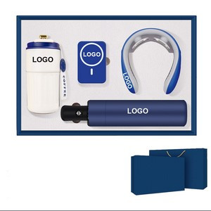 Coffee Cup, Magnetic Power Bank, Umbrella & Neck Massager Gift Set