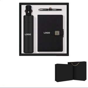 Custom Promotional 3-in-1 Gift Set (Umbrella, Notebook & Pen)