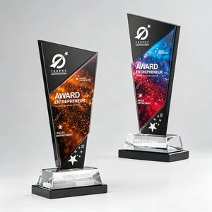 Custom Colored Crystal Trophy