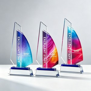 Custom Colored Crystal Trophy