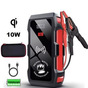 10000mAh Portable Emergency battery booter w/ 10W wireless QI charger