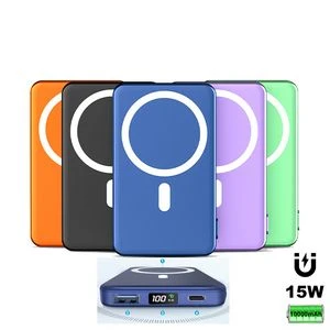 10000 mAh MagSafe Wireless Power Bank with Digital Display Screen