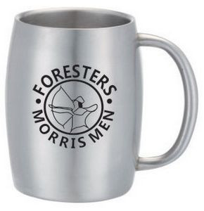 14 Oz. Double Stainless Steel Beer/ Coffee Mug with Built In Handle