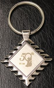 Metal Key Chain w/ Logo Laser Engraved