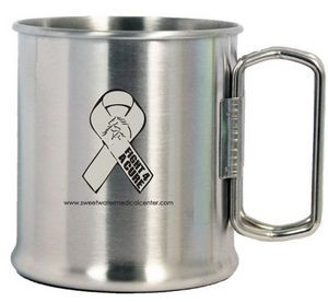 10 Oz. Stainless Steel Camping cup w/foldable handle