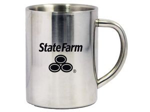 9 Oz. Mirror Finished Stainless Steel Mug w/ C Handle