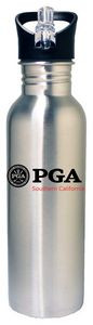 25 Oz. Stainless Steel Wide Mouth Water Bottle w/ Sip-thru Spout