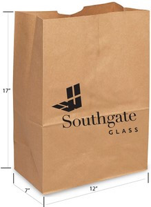 Kraft paper bag, 12x7x17"