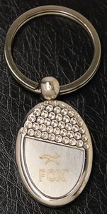 Metal Key Chain w/ Logo Laser Engraved