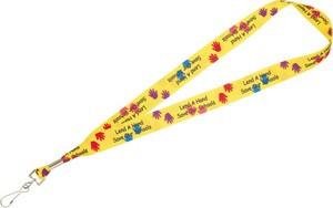 Full Color 1" Lanyard w/ Swivel Hook