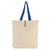 Natural Beige/Royal Blue Blank - 11.5 Oz. Portland Button-Up Canvas Tote Bag