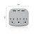 White/Gray - 6-Outlet Wall Charger With Phone Stand