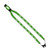 Lime Green - 1/2" Double-Thick Cotton Trade Show Lanyard with Plastic Option Y Converter