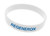 White Branded - Silicone Wrist Band w/Printed Logo
